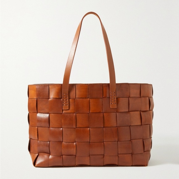 NWT Dragon Diffusion Japan Basket Weave Woven Tote Bag Purse Tan - Picture 1 of 12